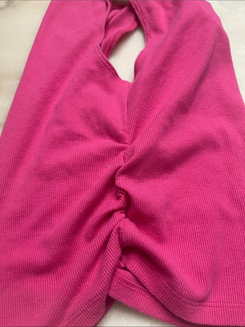 abercrombie kids Hot Pink Ribbed Tank with Floral Appliqué - Picture 5 of 5